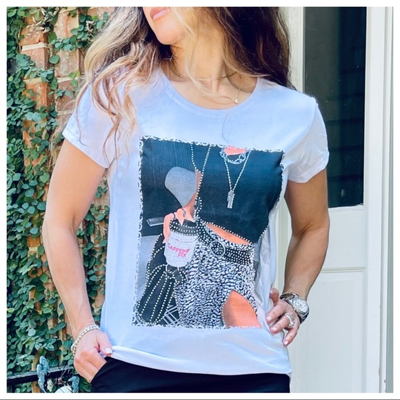 Paris Fabulous Graphic Tee with stone details - Picture 3 of 9